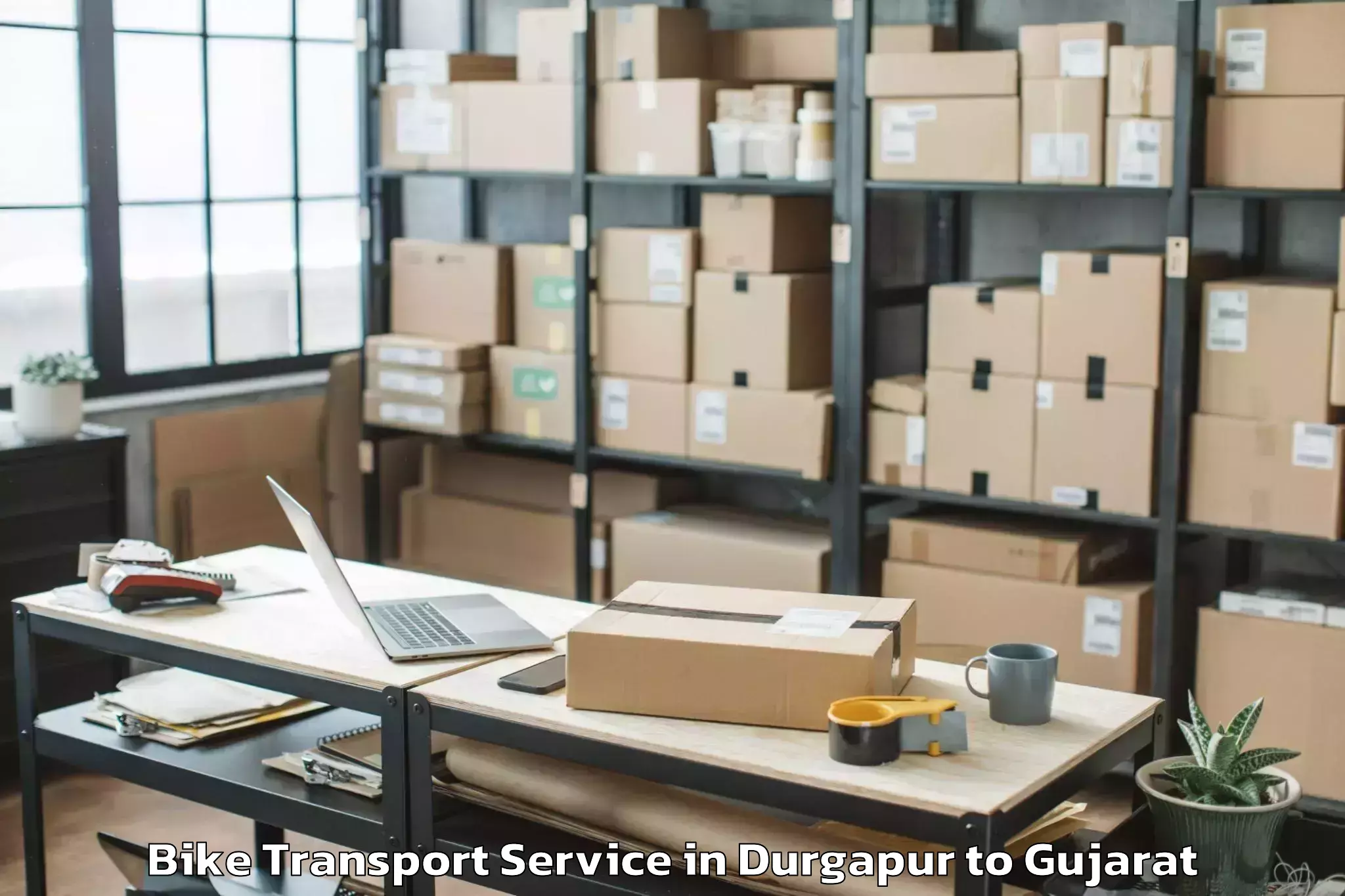 Hassle-Free Durgapur to Bedi Bike Transport